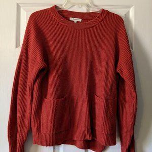 Beautiful and Cozy Madewell Maroon Orange Pullover Sweater - Size Small